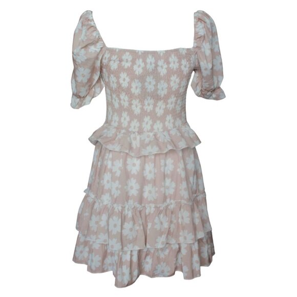 Daisy Floral Sweetheart Neck Mini Dress - Picture 6 of 6